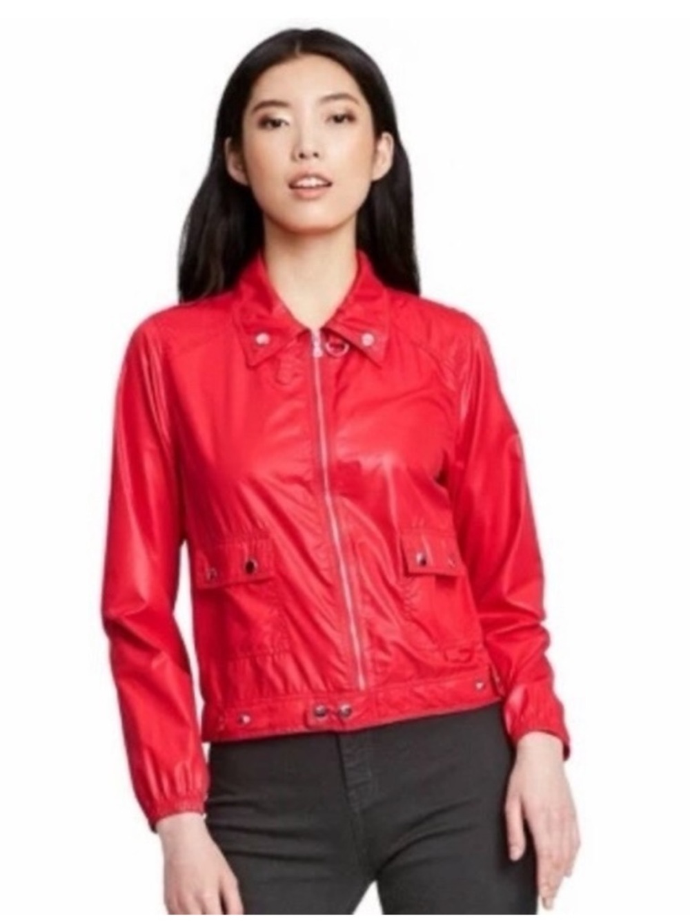Proenza Schouler Target Red Windbreaker Bomber Jacket size Medium/Large